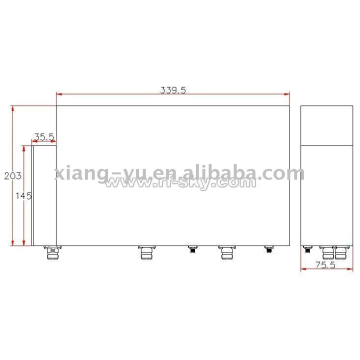 Bande passante 380-395MHz rf Duplexer-Filter Components